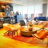 open plan layout office for business