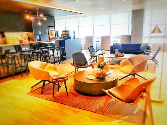 open plan layout office for business
